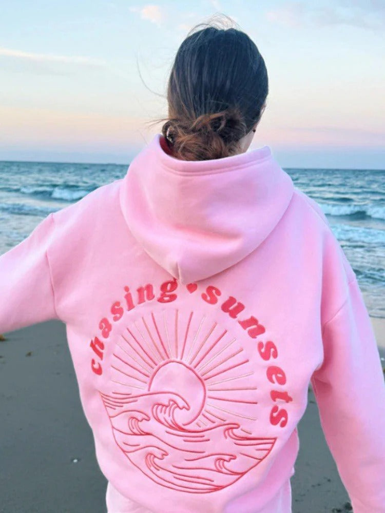 Viral Sunset & Waves Hoodies